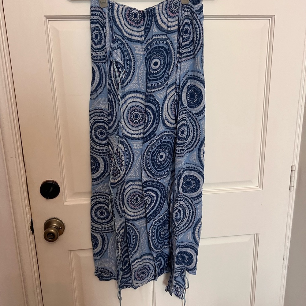 Blue Patterned Women's Swim Cover-Up